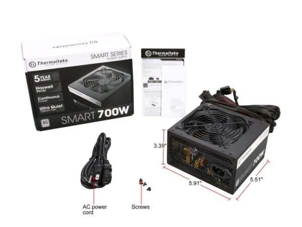 Thermaltake Smart Series 700W SLI / CrossFire Ready 80 PLUS ATX Power Supply PS-SPD-0700NPCWUS-W - Image 7