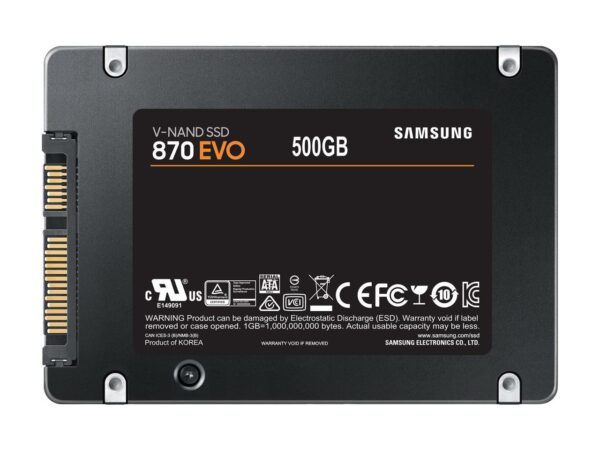 SAMSUNG 870 EVO Series 2.5" 500GB SATA III V-NAND Internal Solid State Drive (SSD) MZ-77E500B/AM - Image 2