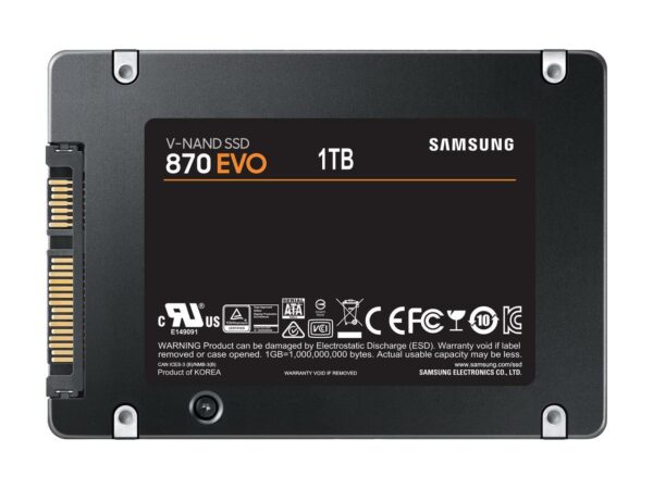 SAMSUNG 870 EVO Series 2.5" 1TB SATA III V-NAND Internal Solid State Drive (SSD) MZ-77E1T0B/AM - Image 2