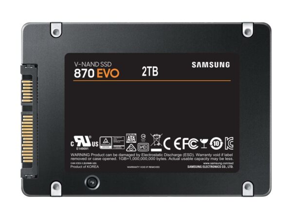 SAMSUNG 870 EVO Series 2.5" 2TB SATA III V-NAND Internal Solid State Drive (SSD) MZ-77E2T0B/AM - Image 2