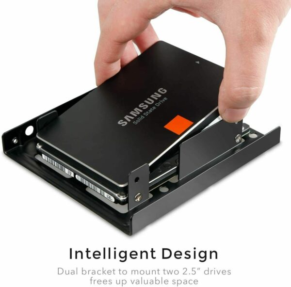 Inateck SSD Mounting Bracket 2.5" to 3.5" with SATA Cable and Power Splitter Cable - Image 3