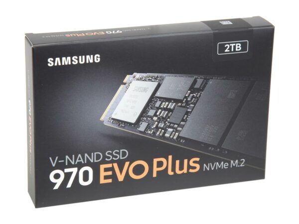 SAMSUNG 970 EVO PLUS M.2 2280 2TB PCIe Gen 3.0 x4, NVMe 1.3 V-NAND 3-bit MLC Internal Solid State Drive (SSD) MZ-V7S2T0B/AM - Image 2