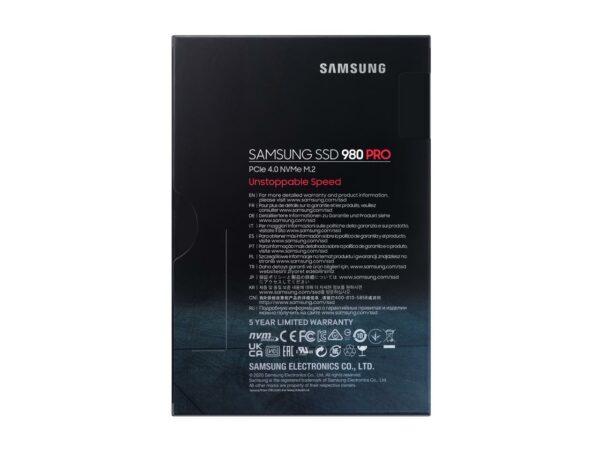 SAMSUNG 980 PRO M.2 2280 2TB PCI-Express Gen 4.0 x4, NVMe 1.3c Samsung V-NAND 3-bit MLC Internal Solid State Drive (SSD) MZ-V8P2T0B/AM - Image 5