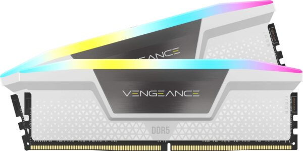 CORSAIR - VENGEANCE RGB 32GB (2x16GB) DDR5 6000MHz C36 UDIMM Desktop Memory - White