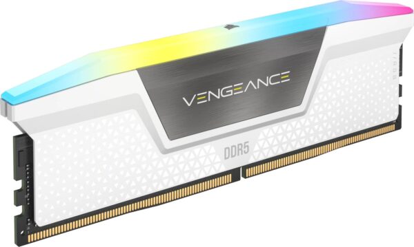 CORSAIR - VENGEANCE RGB 32GB (2x16GB) DDR5 6000MHz C36 UDIMM Desktop Memory - White - Image 3
